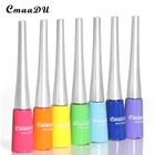CmaaDu цветная неоновая матовая подводка для глаз быстросохнущая Водонепроницаемая долговечная жидкая сине-зеленая белая косметика для подводки глаз