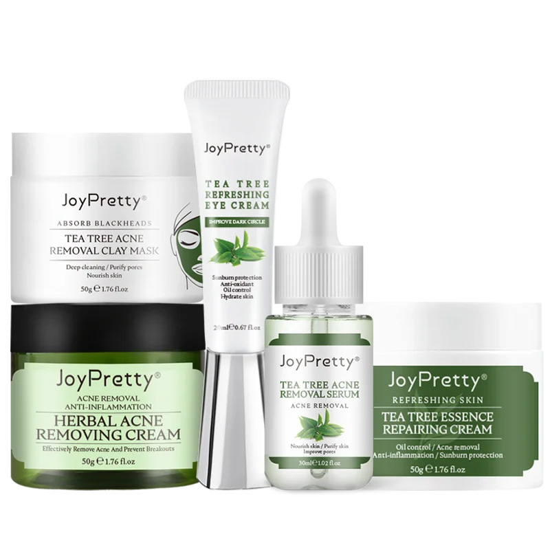 

JoyPretty 5-Piece Face Skin Care Set Oil Control Acne Treatment After Sun Repair Serum Eye Cream Face Cream Mineral Mud Mask Kit