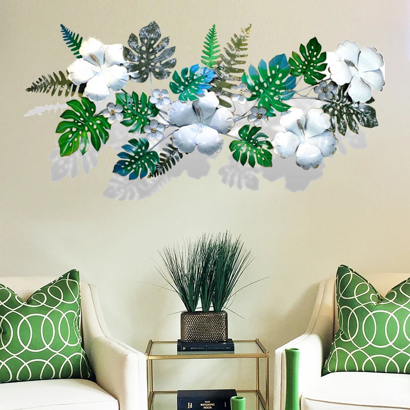 

150cm Creative Luxury Iron Flowers Wall Hangings Stereo Background Wall Decor Living Room Iron Wall Decorations For Home R3196