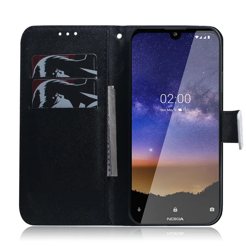Чехол-кошелек для Nokia 2,2 чехол s раскрашенный флип-чехол из искусственной кожи для Nokia 2,2 Nokia2.2 чехол для телефона чехол s подставка чехол-книжка Capas