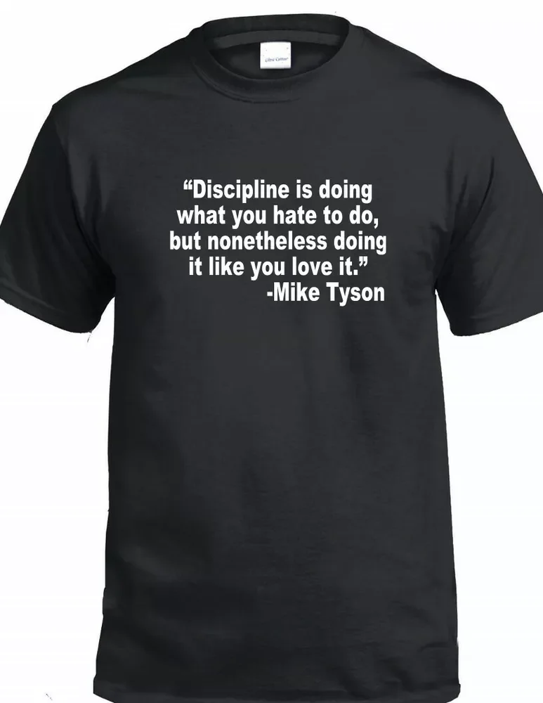 Футболка с надписью Discipline Do What You Hate Love It Mike Tyson Boxing MMA | Футболки