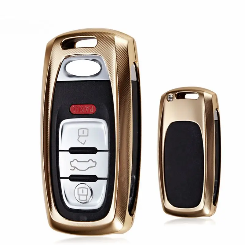 High Quality Aluminum Car Key Case Cover With Chain For Audi A4 Q3 Q5 Q7 | Автомобили и мотоциклы