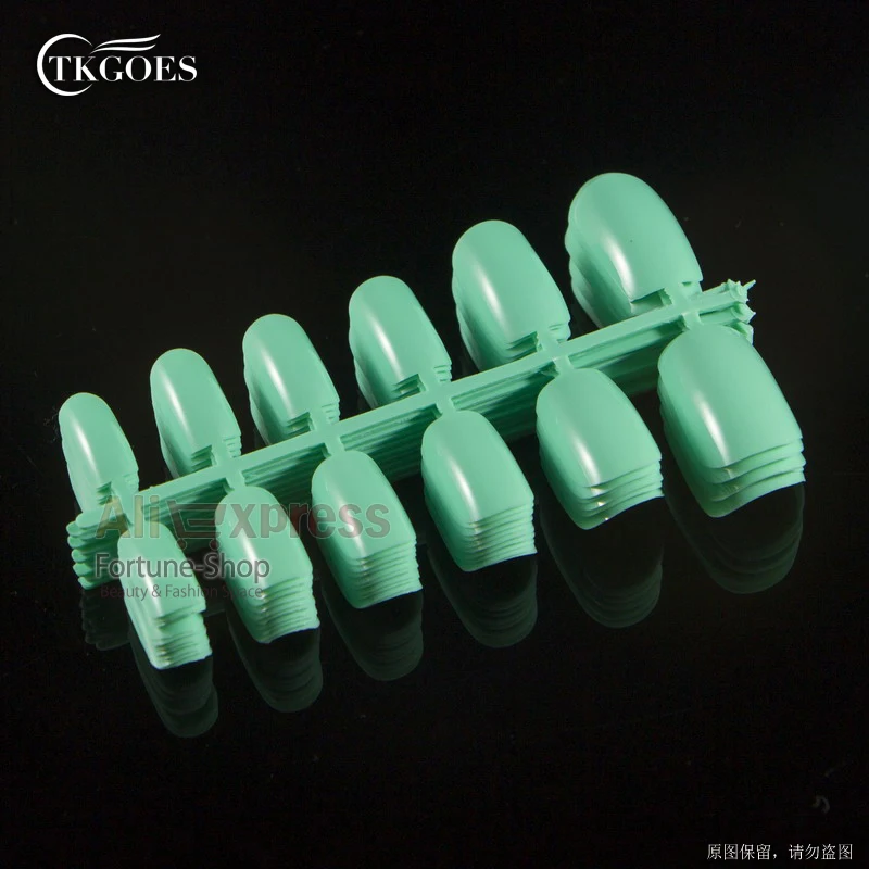 120 шт. в упаковке зеленые квадратные накладные ногти с полным покрытием 10