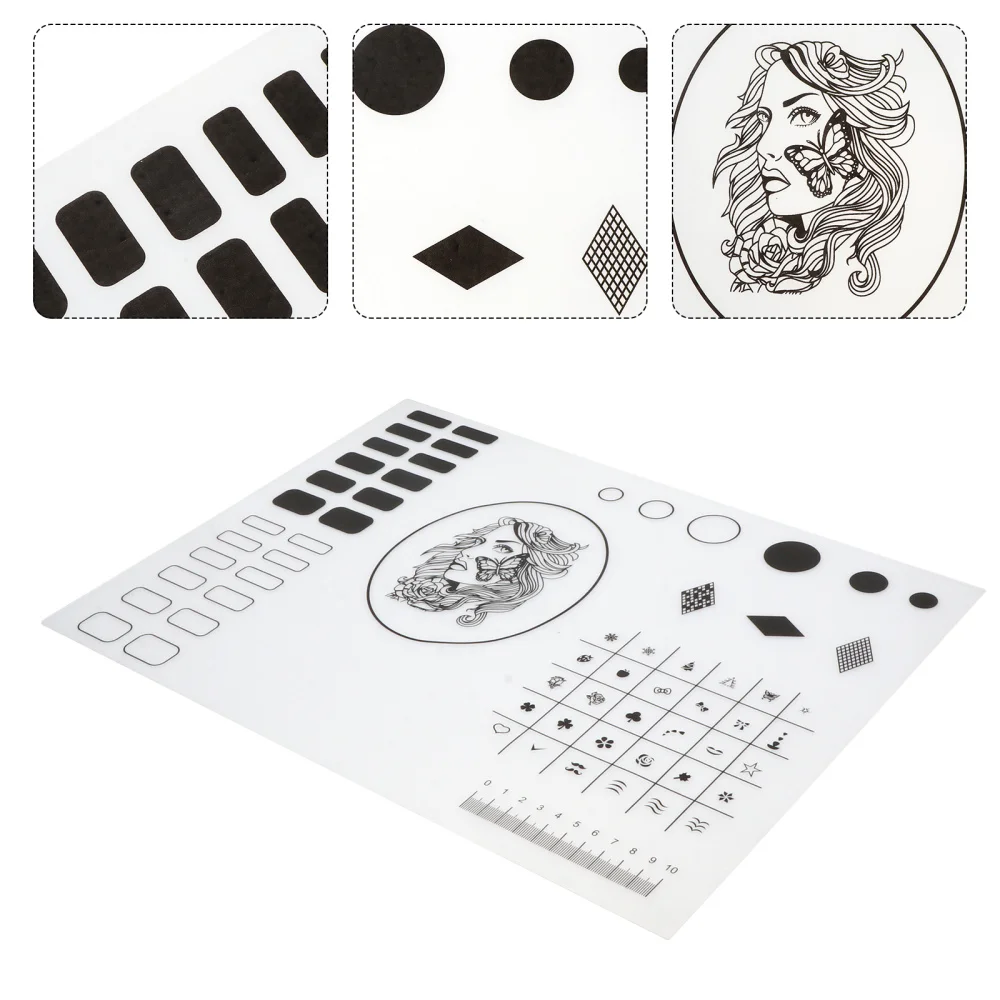 

Acrylic Manicure Art Practice Mat Acrylic Nail Art Training Sheet for Home Salon