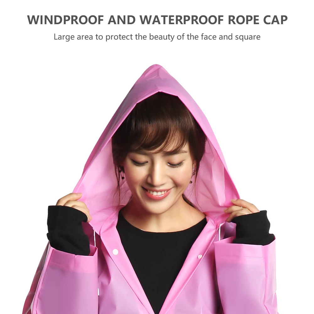 

Fashion Adult Raincoat Thicken Universal Rain Coat Environmental Women Men Rain Jacket For Travel Commute Camping