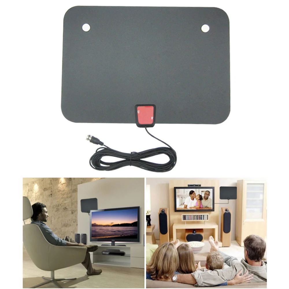 

50 Miles Range American Active Indoor Digital ATSC TV Antenna Amplifier Signal Booster Aerial 25 dBi Gain HDTV Antenna