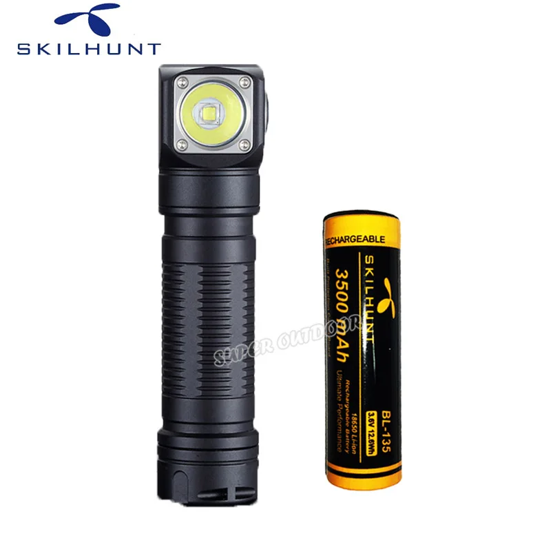 Фонарик Skilhunt H04 H04R H04F RC 1200 лм два настраиваемых интерфейса USB магнитный