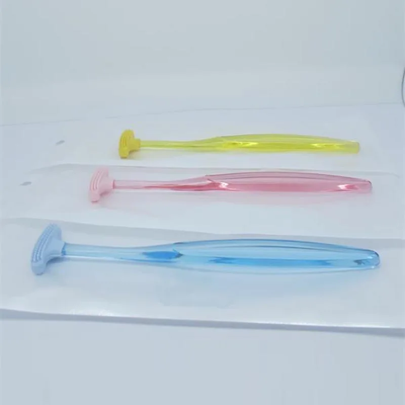 

1Pcs Portable Antiskid Handle Tongue Scraper Soft Cleaning Brushes Oral Care Manual Surface of Tongue Oral Cleaning Brushes