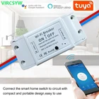 VIRCSYW Tuya WiFi умный светильник выключатель универсальный выключатель таймера Беспроводной дистанционного Управление работать с Alexa Google Home Smartlife