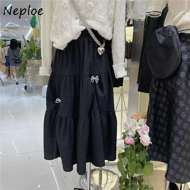 Шикарные юбки Neploe с украшением в виде жемчужного банта женские милые