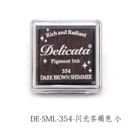 Mini Brown Tsukineko Delicata блестящие пигментные чернила богатые и сияющие Чернила Pad Япония - Цвет: Mini Brown