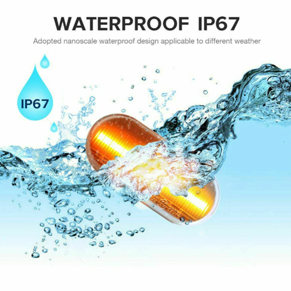 2 шт Автомобильный светодиодный динамический Боковой габаритный фонарь