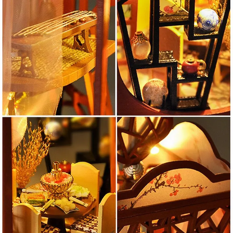 Набор деревянных кукольных домиков сделай сам миниатюрный кукольный домик с