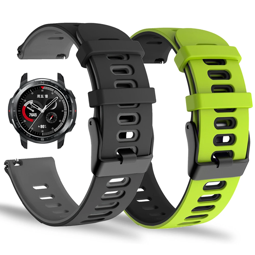 

Ремешок силиконовый для HONOR GS Pro Watch Band, мягкий спортивный браслет для HONOR Magic 2 42 мм 46 мм ES, 20 мм 22 мм