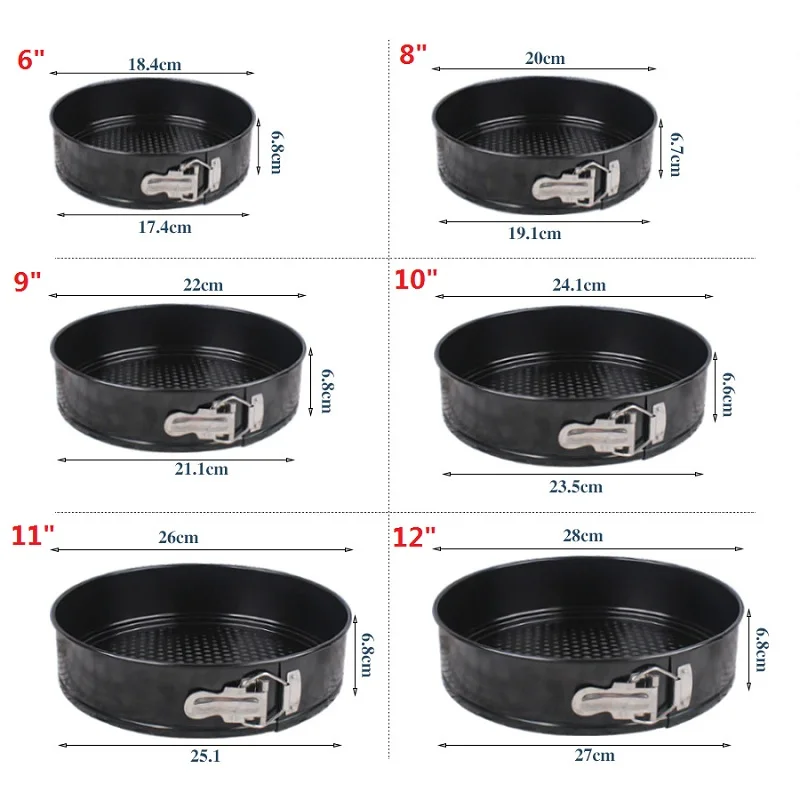 Baking Pans Kitchen Cake Tool Mold Metal Round Dish Bakeware Non-stick Accessories Gadget Drop Shipping |