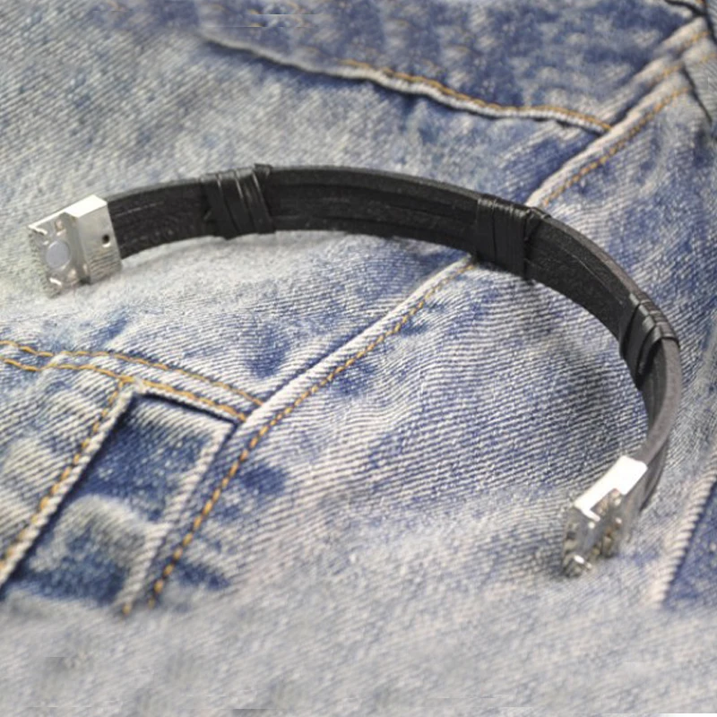 Многослойные кожаные браслеты для женщин женские с магнитной застежкой в стиле