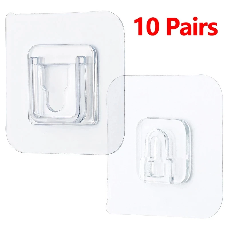 

New Double-Sided Adhesive Wall Hooks Hanger Strong Transparent Hooks Suction Cup Sucker Wall Storage Holder For Kitchen Bathroo