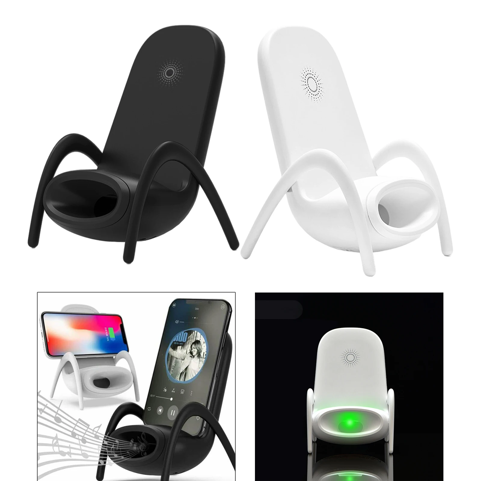 portable mini chair wireless charger desk mobile phone holder wireless charger 10w fast charge best gift for iphone free global shipping