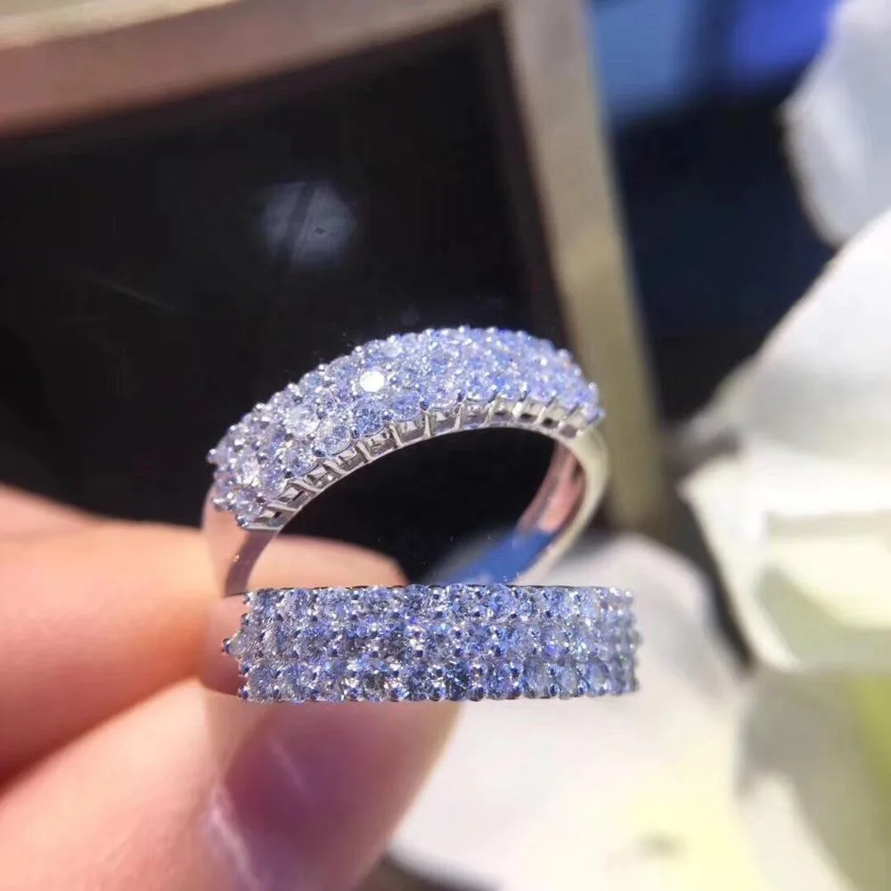 

High quality white zircon ring for women party engagement jewelry gift Classic super fresh zircon ring wholesale lots bul