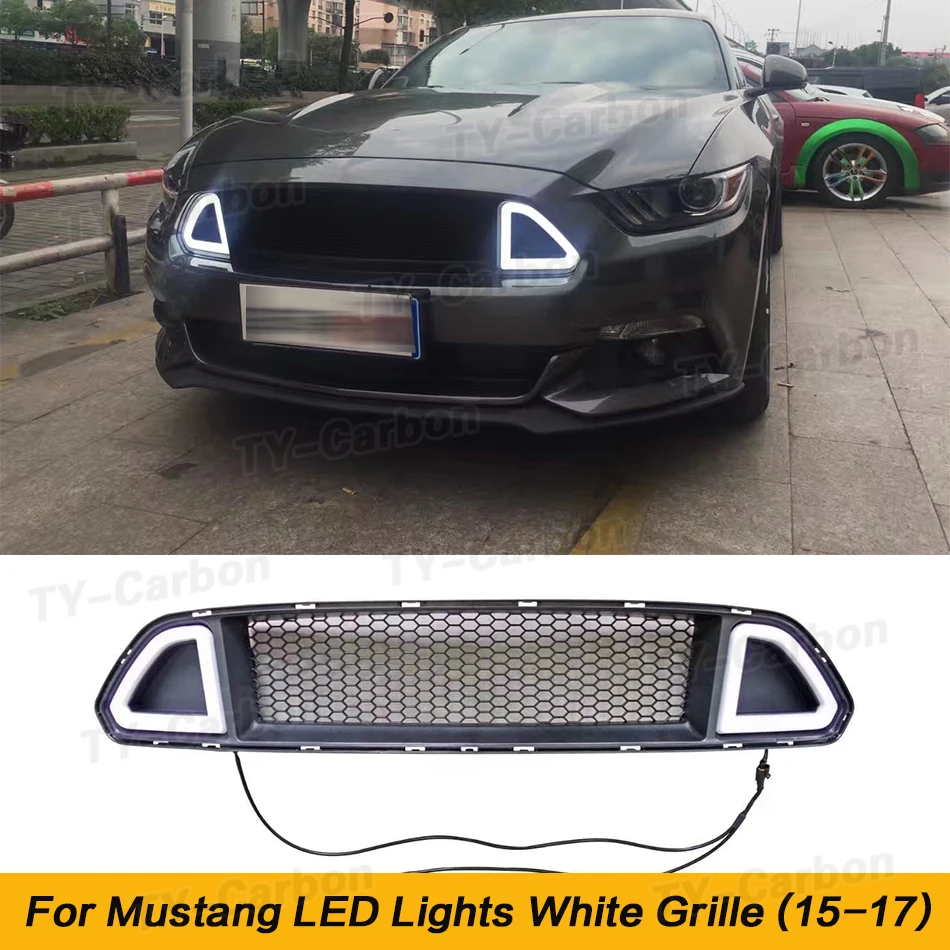 Автомобильная передняя решетка светодиодсветильник ПА для Ford Mustang 2015 2016 2017