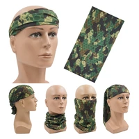 digital camouflage print fashion neck gaiter breathable seamless tube bandana polyester headband travel essential accessories