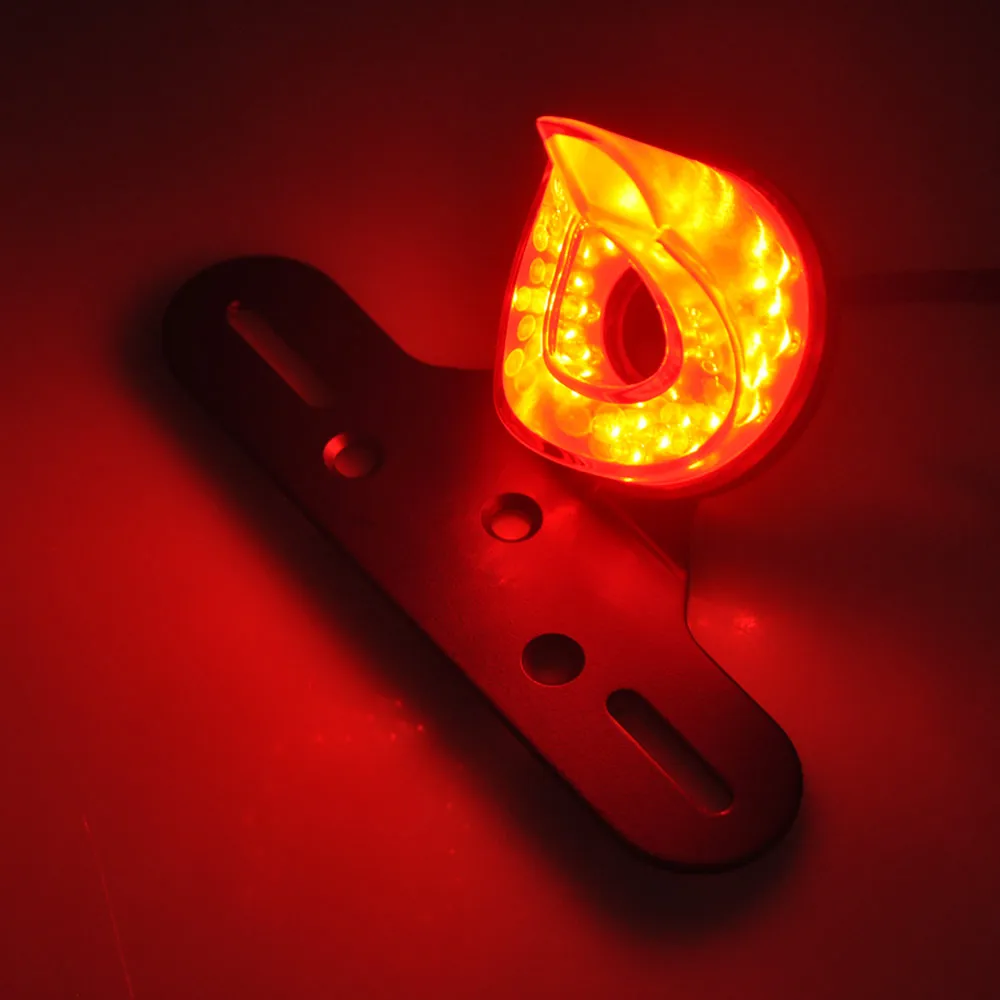 

Motorcycle License Plate Frame tail light Brake Light Running License Plate Light Universal Fit For Harley Honda Yamaha Choppers