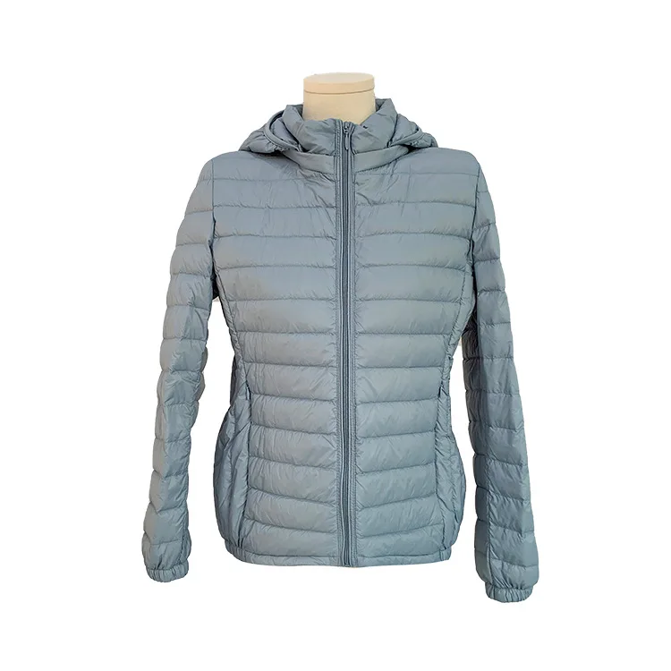 

2020 women's white duck down light down jacket thin winter new detachable hood down jacket short loose large size women's jacket