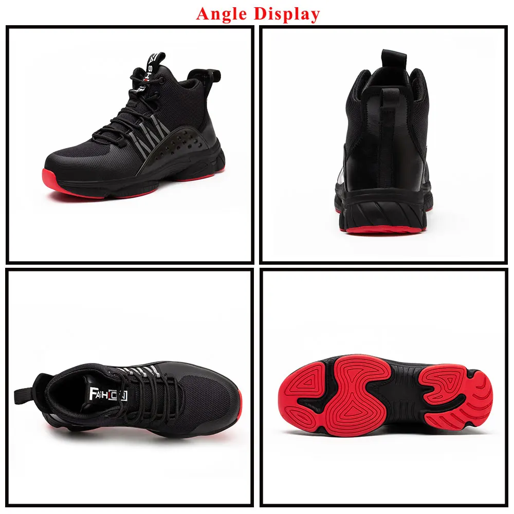 SUADEX New Steel Toe Boots for Men Work Safety Shoes Lightweight Industrial Construction Anti-Slip Tennis Sneakers 40-47 | Обувь