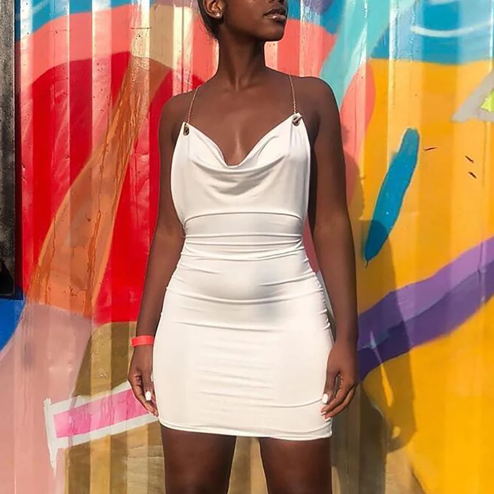 Летние вечерние платья женские Соблазнительные обтягивающие однотонные