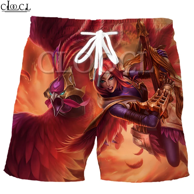 Свободные эластичные спортивные шорты CLOOCL с 3D принтом для игр и кулиской большие