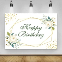 birthday backdrop photography flowers girl baby birthday party banner poster customized photographic backdrop photo studio