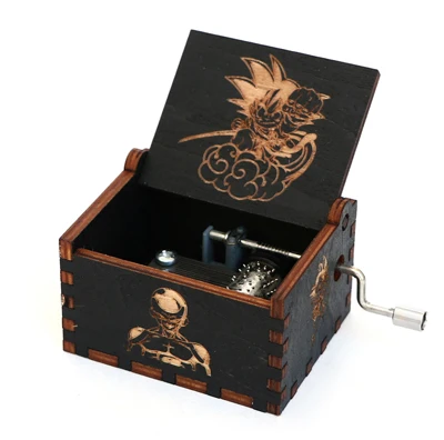 Dragon Ball1-BK Antique carved hand-cranked music box Cute ToToro Theme music box exquisite little gifts Girl birthday present Christmas gifts - Цвет: Dragon Ball1-BK