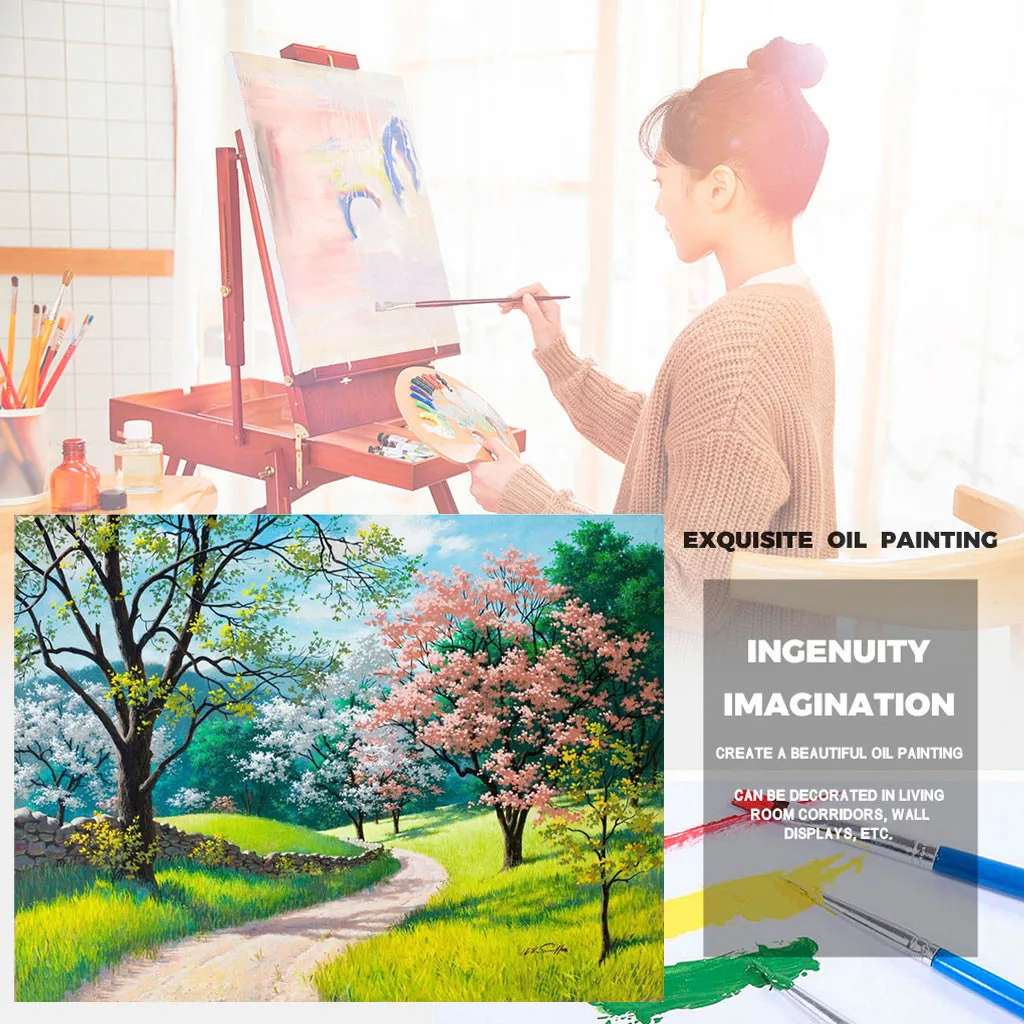 DIY живопись по номерам пейзаж картина маслом набор взрослые детские игрушки 19 7x15 7