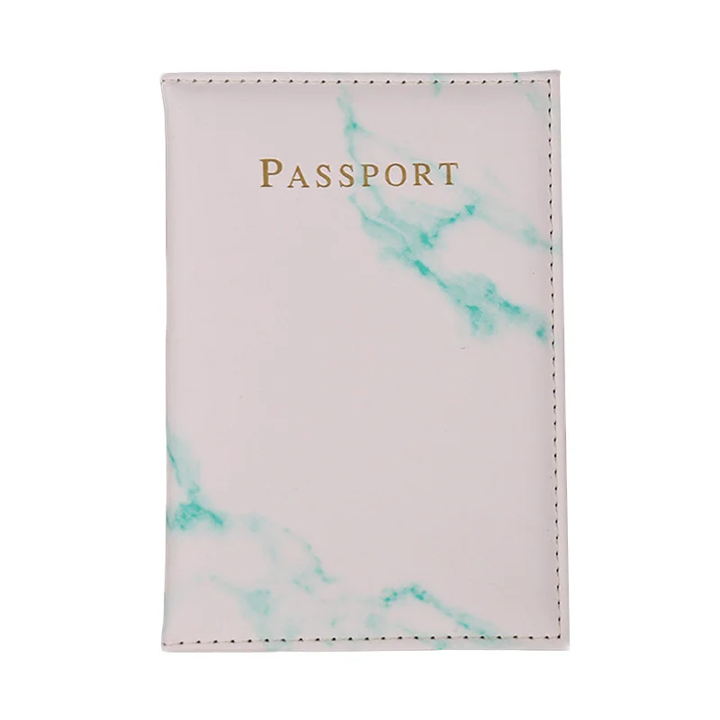 

Women Travel Multifunctional wallet Credit Card Holder Case No Zipper Card Case Marble pattern leather Men Passport Covers