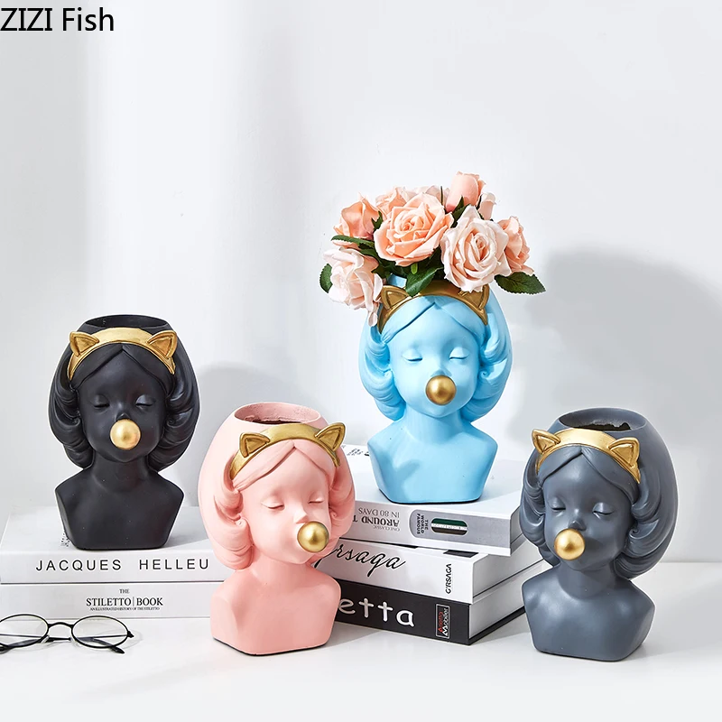 Креативная Скандинавская каучуковая ваза в современном стиле с абстрактными