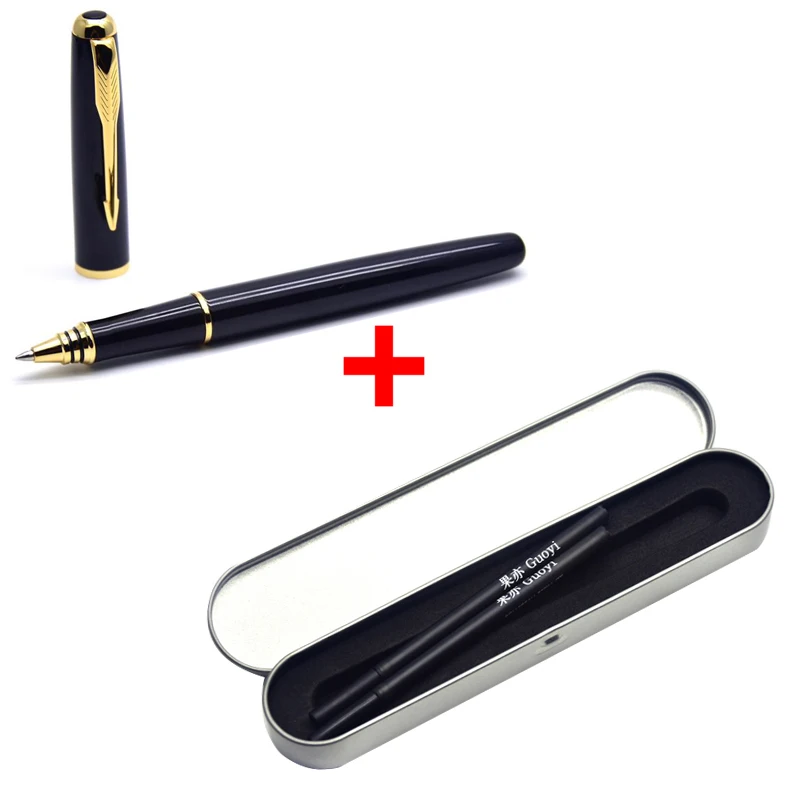 gold gift-black ink CCCAGYA A110 Классическая Металлическая гелевая ручка для обучения, офиса, школы, канцелярские принадлежности, Подарочная роскошная ручка для отеля, бизнес-письма, шариковая ручка - Цвет: gold gift-black ink