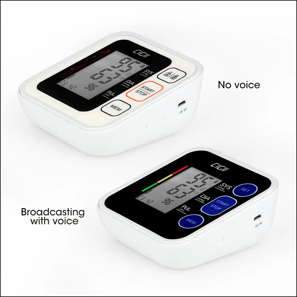 Сфигмоманометр RZ цифровой с европейской вилкой тонометр автоматический на руку