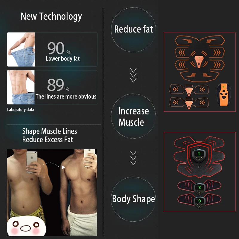 Стимулятор мышц живота ягодиц подтяжки похудения|Брюшного массажный инструмент|