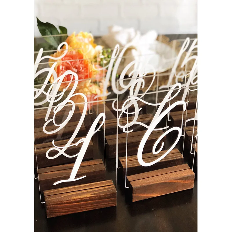 

Clear Acrylic Wedding Table Number Sign