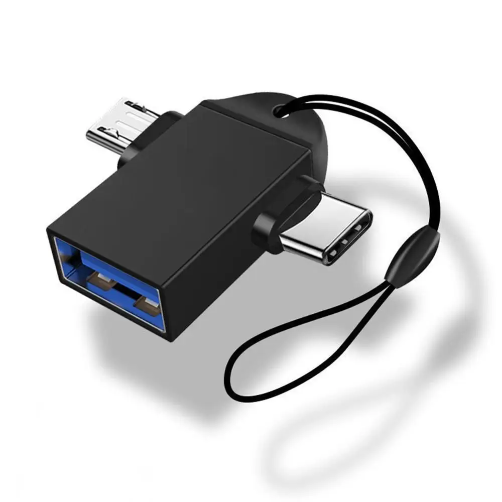 Адаптер 2 в 1 Type C Micro USB OTG для Android Huawei 3 преобразователи передачи данных планшета