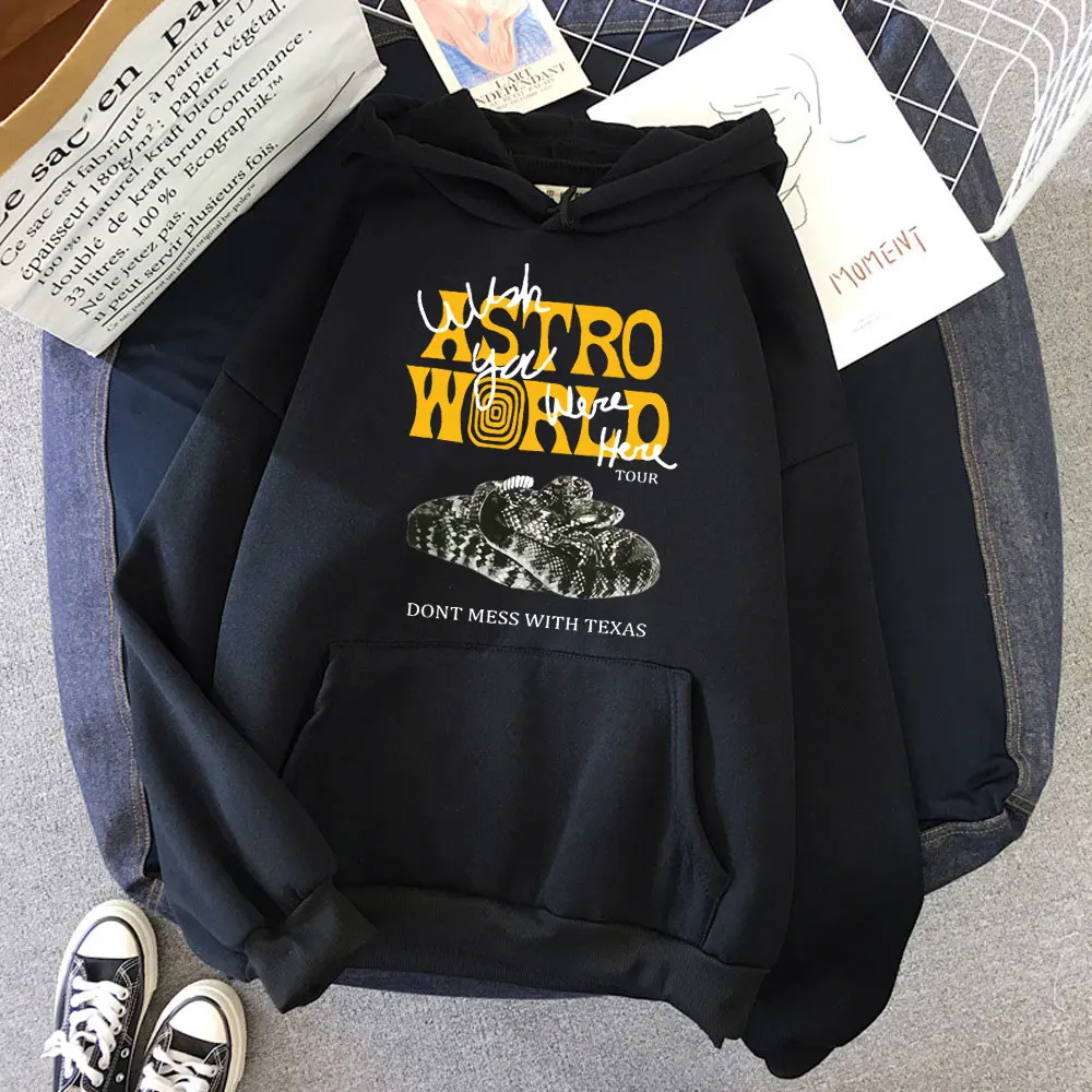 

Travis Scott AstroWorld Wish You Were Here Women's Hoodies Fashion Letter Hoodie Streetwear Woman Pullover Hooded Sweatshirt Top