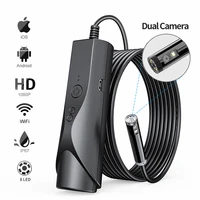8mm wifi endoscope camera ip67 waterproof wifi borescope 1080p hd single dual inspection camera for android iphone ios with led