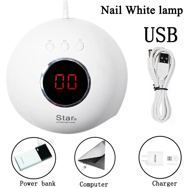 36 Вт УФ лампа для ухода за ногтями Маникюрный набор 10/6 цветов геля акриловый лак
