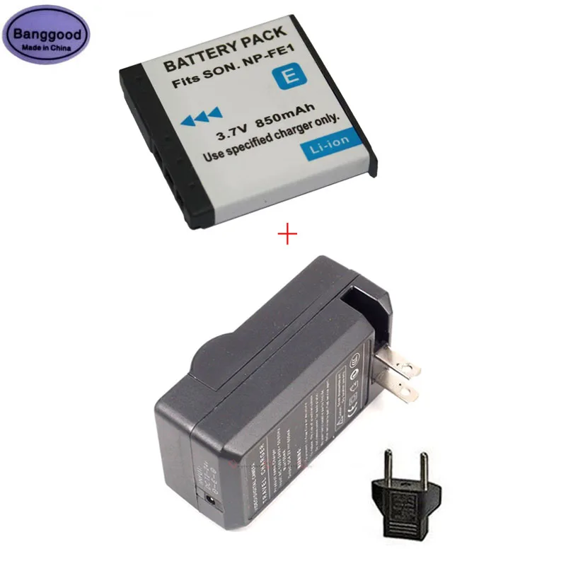 

3.7V 850mAh NP-FE1 NPFE1 Camera Battery + AC Charger for Sony Cyber-shot DSC-T7/B DSC-T7/S DSC-P3 DSC-P5 DSC-P9 DSC-P7 DSC-P10