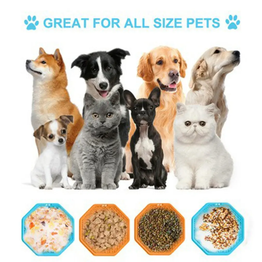 

New Dog Mat Cat Slow Food Bowl Pet Dog Feeding Bowl Silicone Feeding Licking Mat Dog Slow Food Device Treatment Distribution