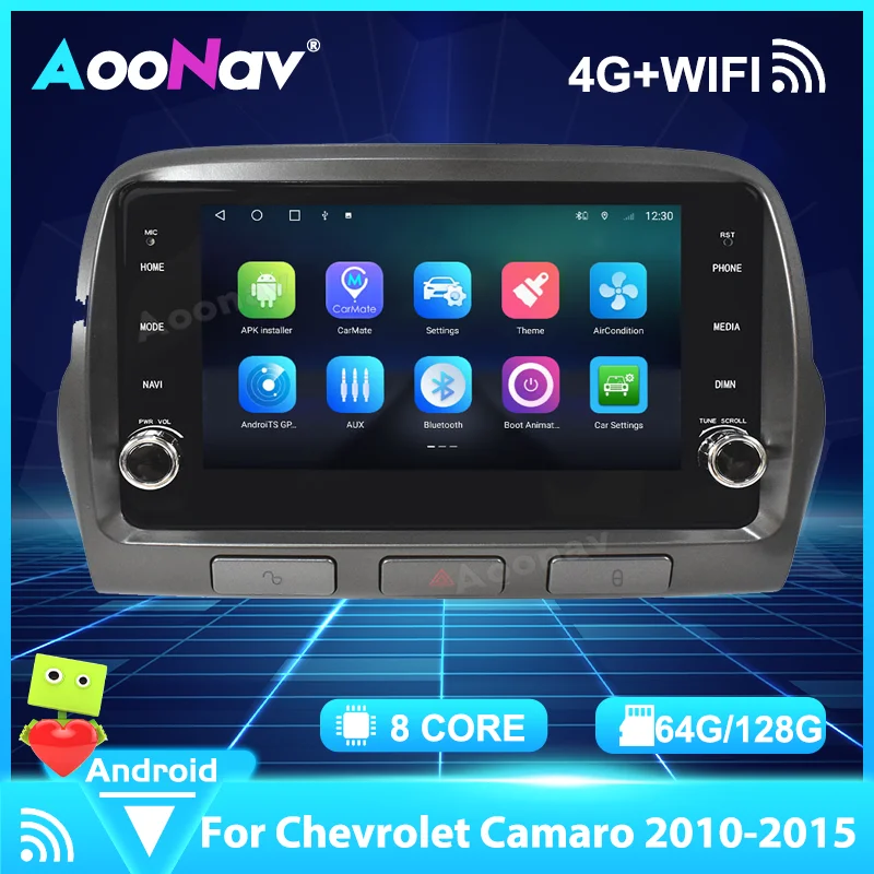 

Android 10.0 System 64G 128G For Chevrolet Camaro 2010 2011 2012 2013 2014 2015 Car Radio Multimedia GPS Navigation Screen