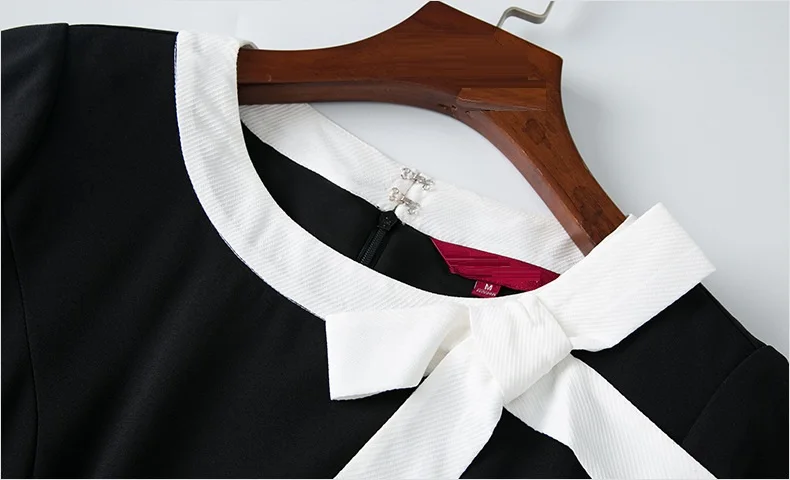Новинка, женское офисное платье-карандаш с бантом, 3xl, оксидение, Ранняя осень, вечерние платья с коротким рукавом, большие размеры, Дамская упаковка, бедра, платья