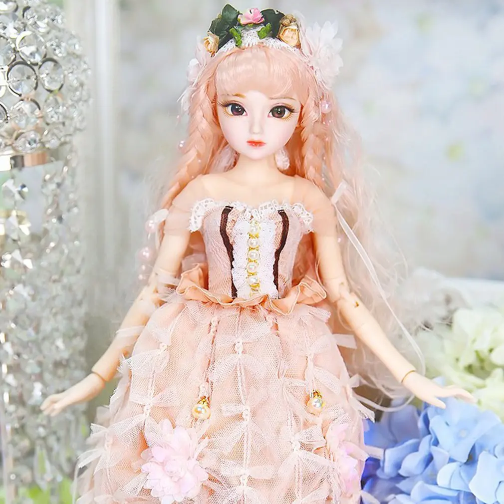 

Bjd Doll 45cm Doll Cute Gifts For Girl Joints Dolls Wig Makeup Handmade Beauty Toy Toy For Children Full Set