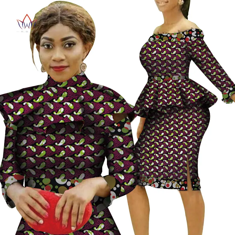 Женский комплект из топа и юбки с принтом в африканском стиле|Африканская одежда|