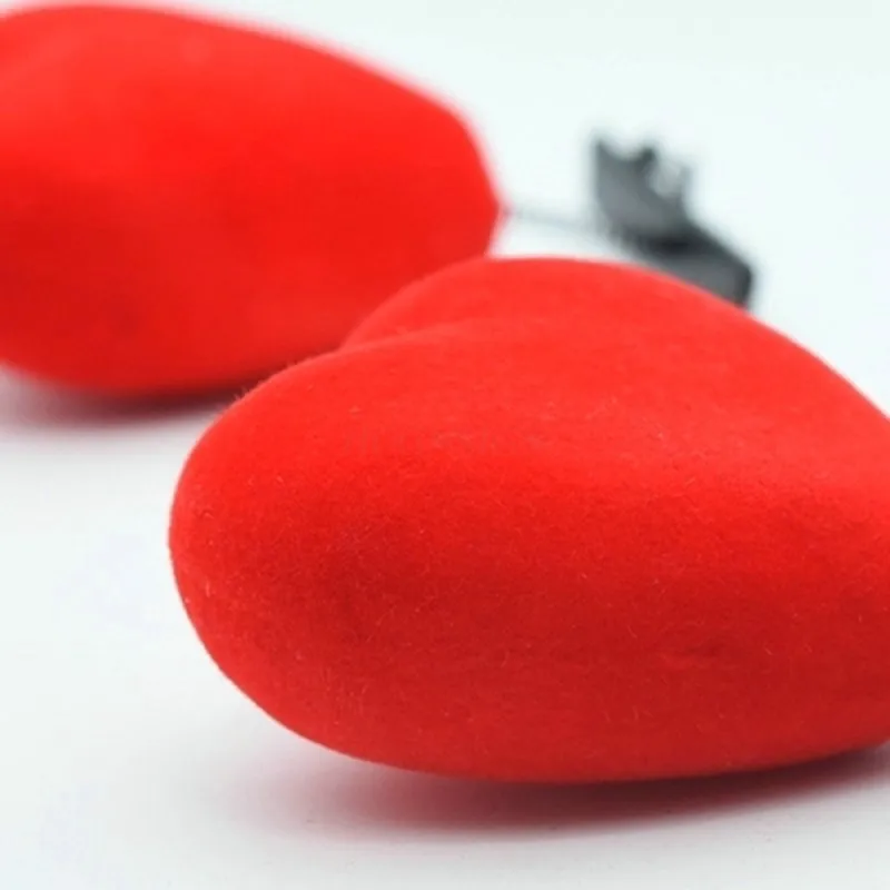 2 шт. заколки для волос Детские милые с большим красным сердцем пружинная заколка